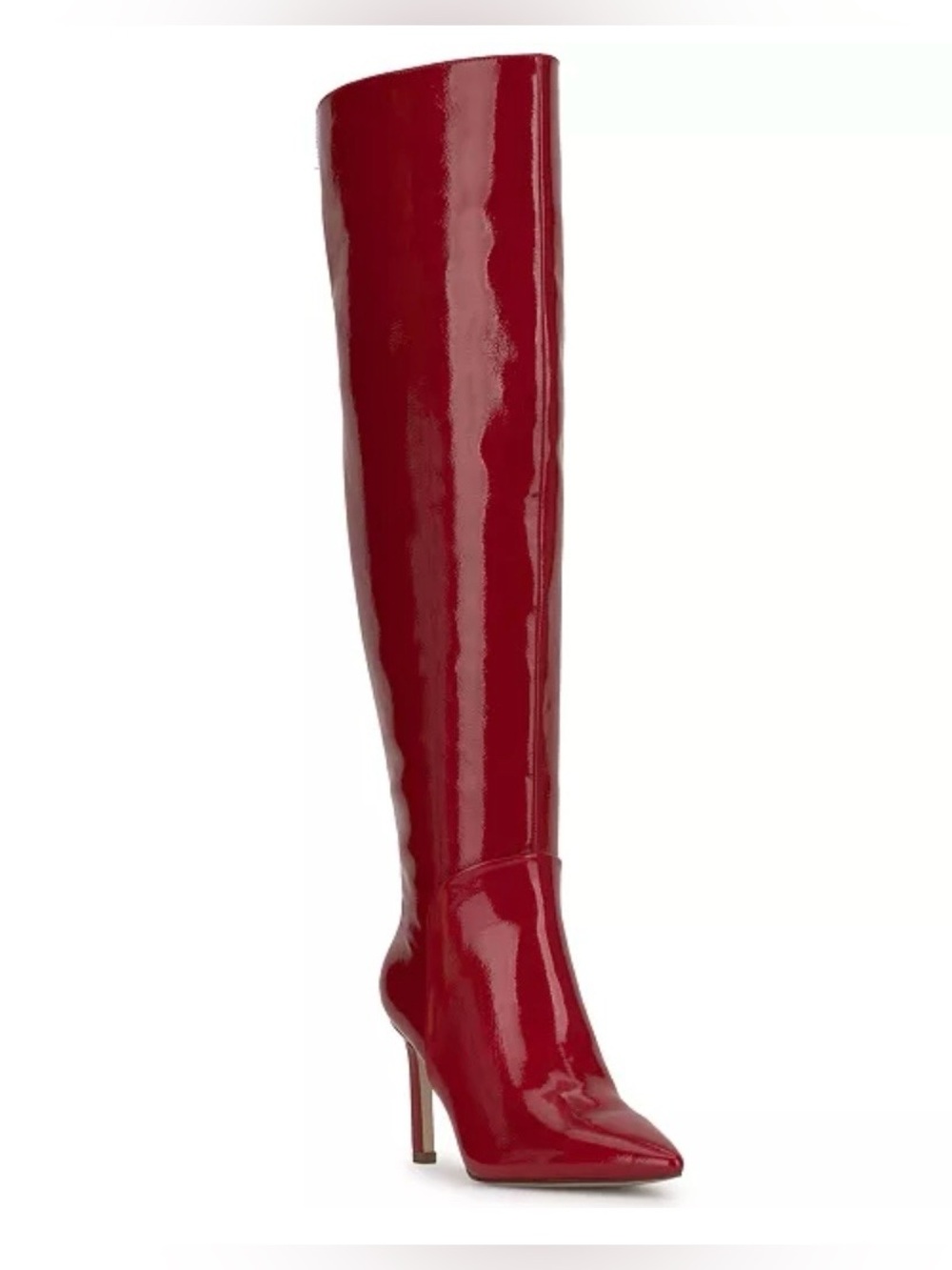 Jessica Simpson Red Patent Over-the-Knee Stiletto Boots- Size 7M 37 1/2